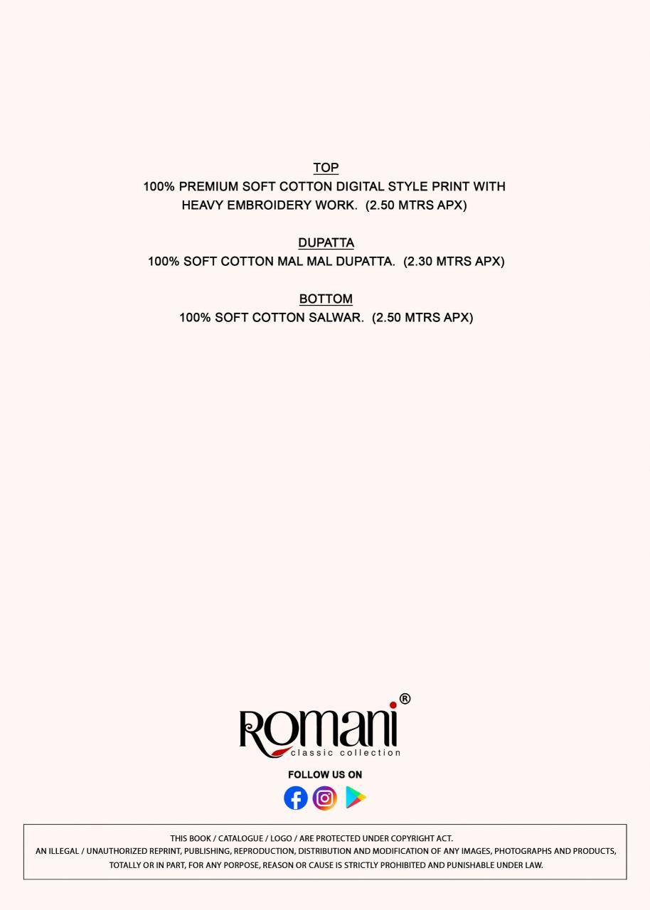 Romani bin kareem vol 2 Designer dress material wholesalers in Delhi